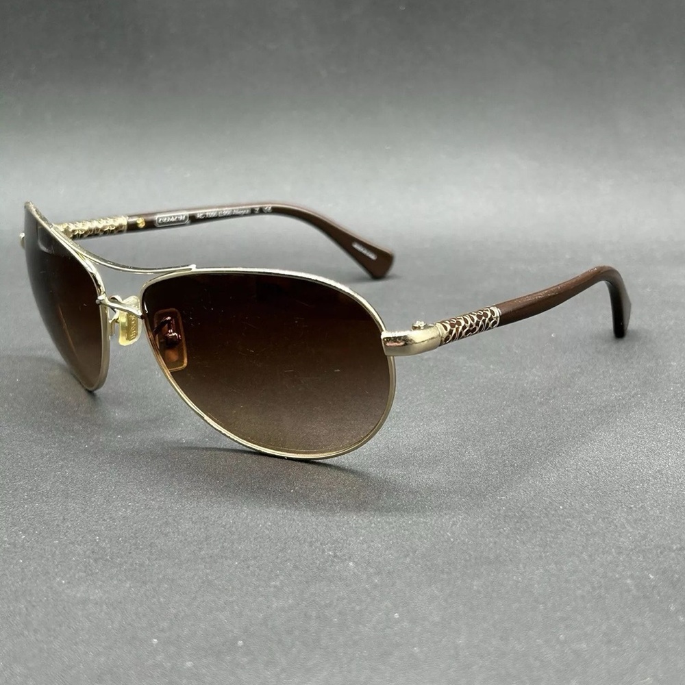 NWT COACH Allegra Aviator Sunglasses Brown